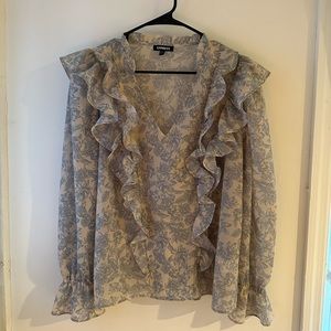 Express Ruffled Blouse - L